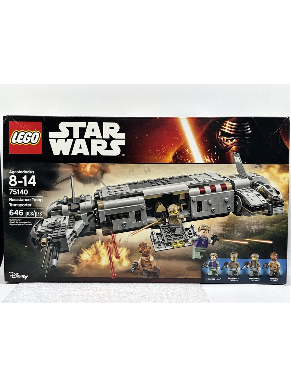 LEGO Star Wars: Resistance Troop Transporter 75140 Disney 2016 Sealed 4 Minifigs
